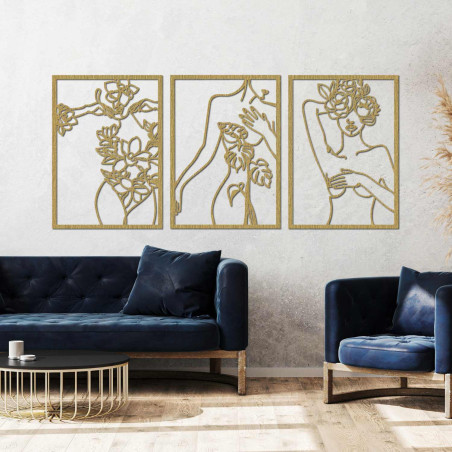 Minimalist line art of a woman as a stylish wall decoration