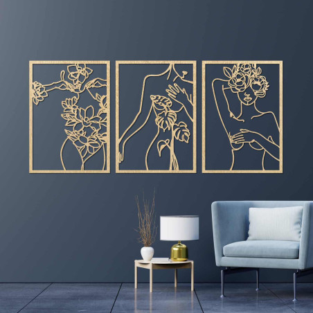Minimalist line art of a woman as a stylish wall decoration