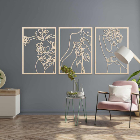 Minimalist line art of a woman as a stylish wall decoration