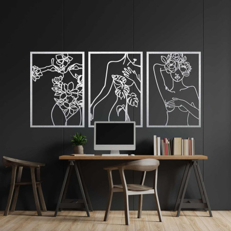 Minimalist line art of a woman as a stylish wall decoration