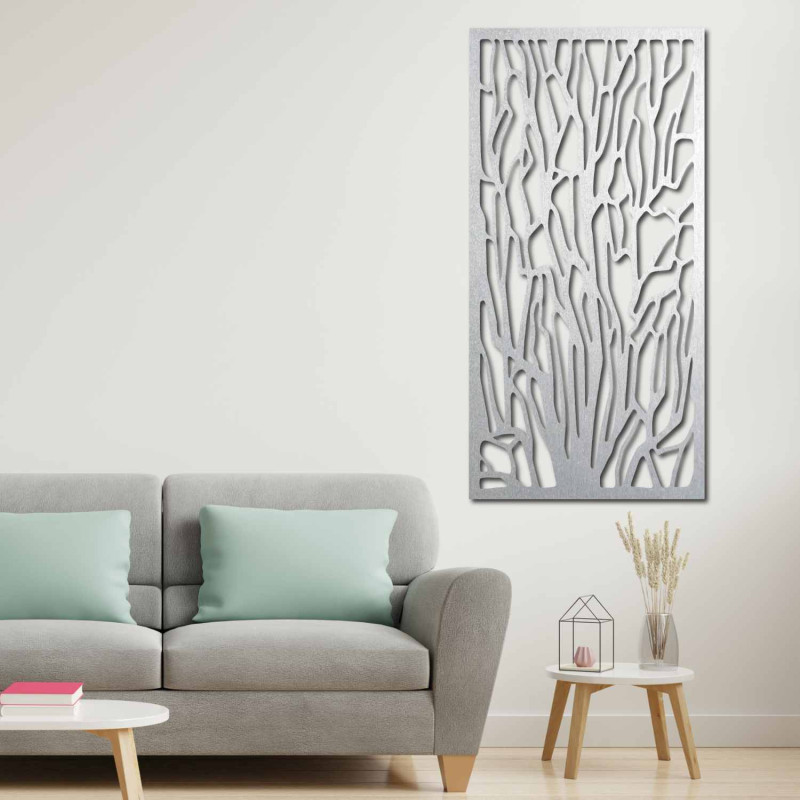 Elegant wall decoration depicting silhouettes of trees in a forest