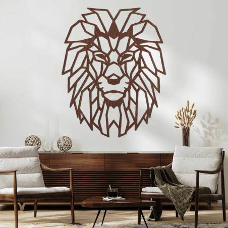 Stylish lion wall decoration symbolizing strength and courage