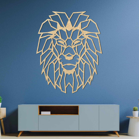Stylish lion wall decoration symbolizing strength and courage