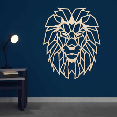 Stylish lion wall decoration symbolizing strength and courage