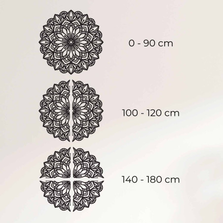 Wooden mandala for the wall with a detailed ornamental pattern in a natural decor