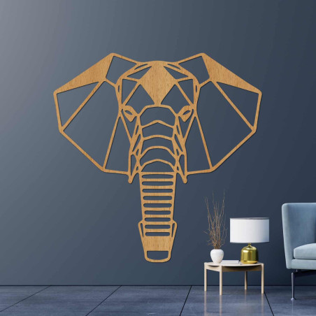 Modern wall decoration with an elephant motif for a stylish interior