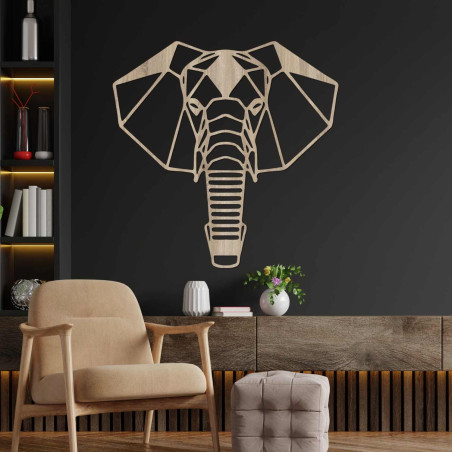 Modern wall decoration with an elephant motif for a stylish interior