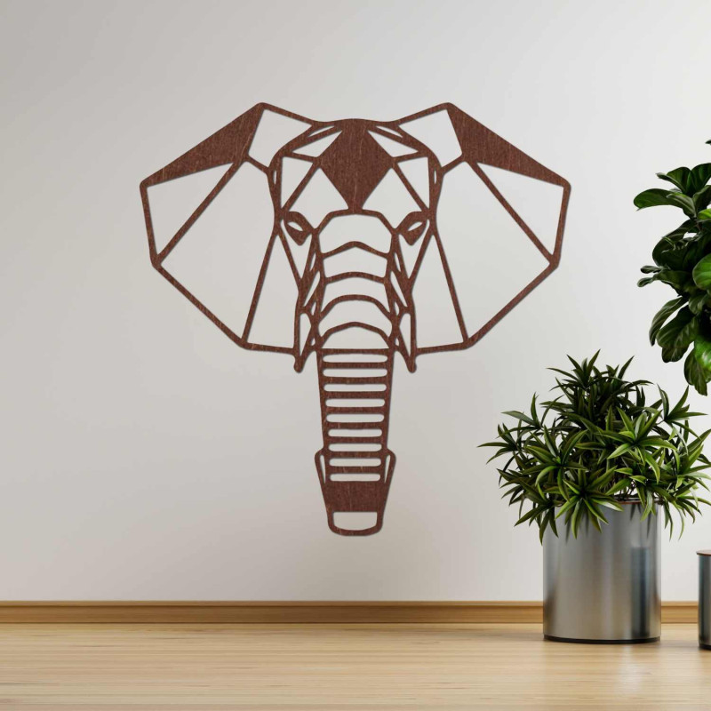 Modern wall decoration with an elephant motif for a stylish interior