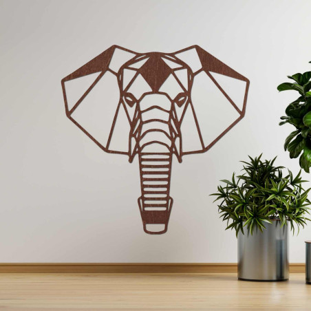 Modern wall decoration with an elephant motif for a stylish interior