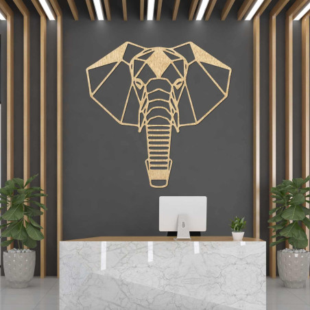 Modern wall decoration with an elephant motif for a stylish interior