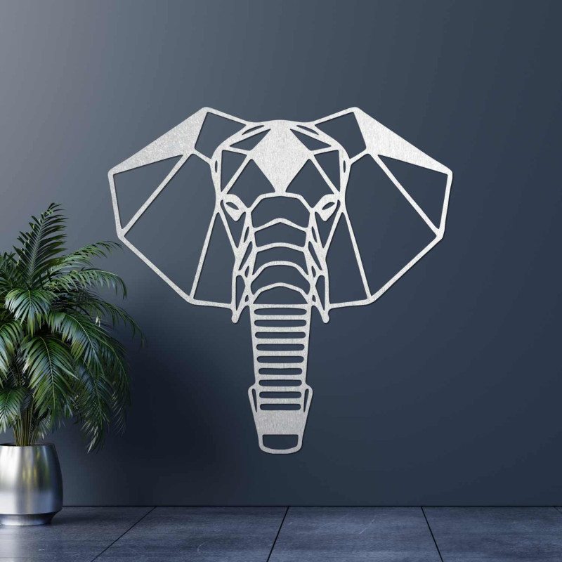 Modern wall decoration with an elephant motif for a stylish interior