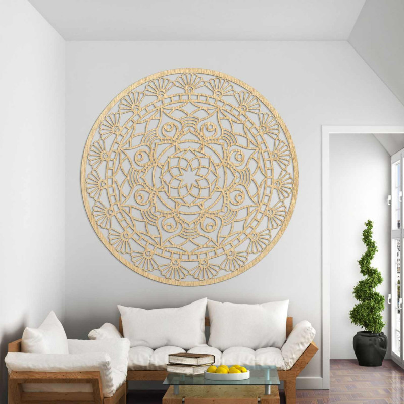 Elegant mandala wall decoration with detailed geometric pattern