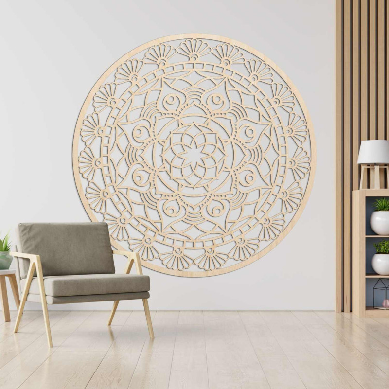 Elegant mandala wall decoration with detailed geometric pattern