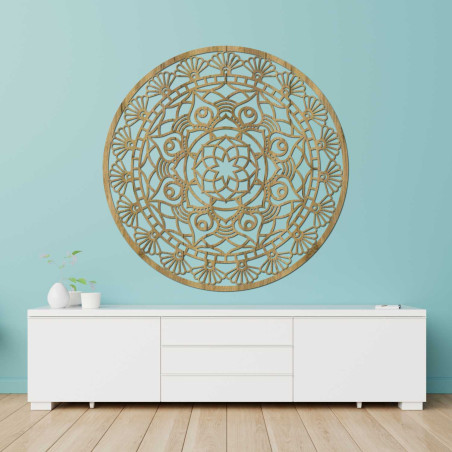 Modern wooden mandala decoration for a harmonious and stylish interior