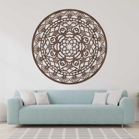 Modern wooden mandala decoration for a harmonious and stylish interior