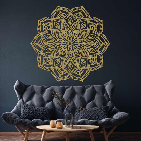Luxurious wooden mandala on the wall suitable for the living room, bedroom and office