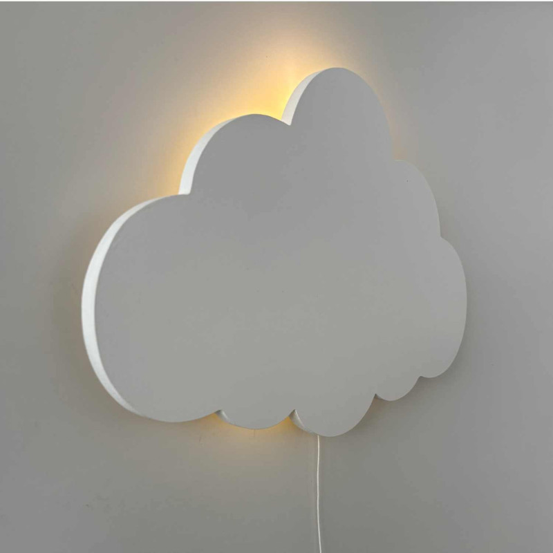 Children's LED lamp in the shape of a cloud creates pleasant night lighting and a peaceful atmosphere