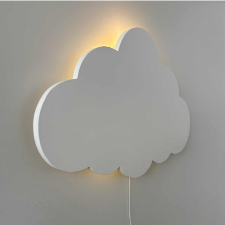 Children's LED lamp in the shape of a cloud creates pleasant night lighting and a peaceful atmosphere