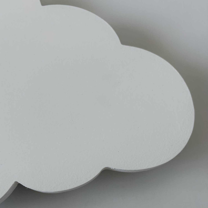 Wall-mounted LED light decoration, a wooden cloud as a modern night light for a child's room