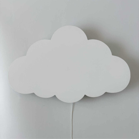Modern cloud-shaped night light for a child's room with an elegant design