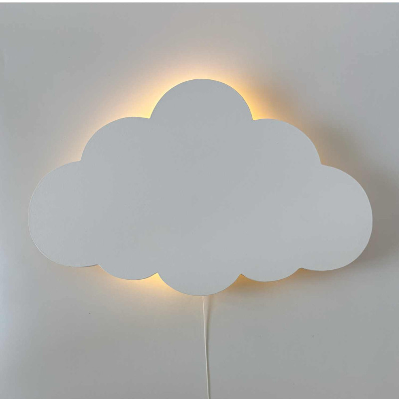 Modern cloud-shaped night light for a child's room with an elegant design