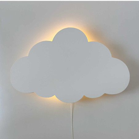 Modern cloud-shaped night light for a child's room with an elegant design
