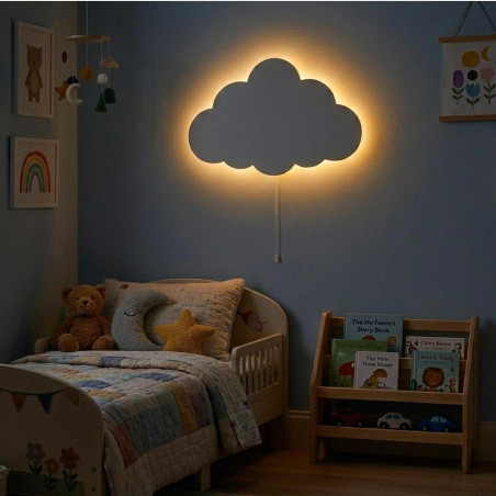 LED Cloud wall lamp with warm white light for a children's room