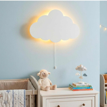 LED Cloud wall lamp with warm white light for a children's room