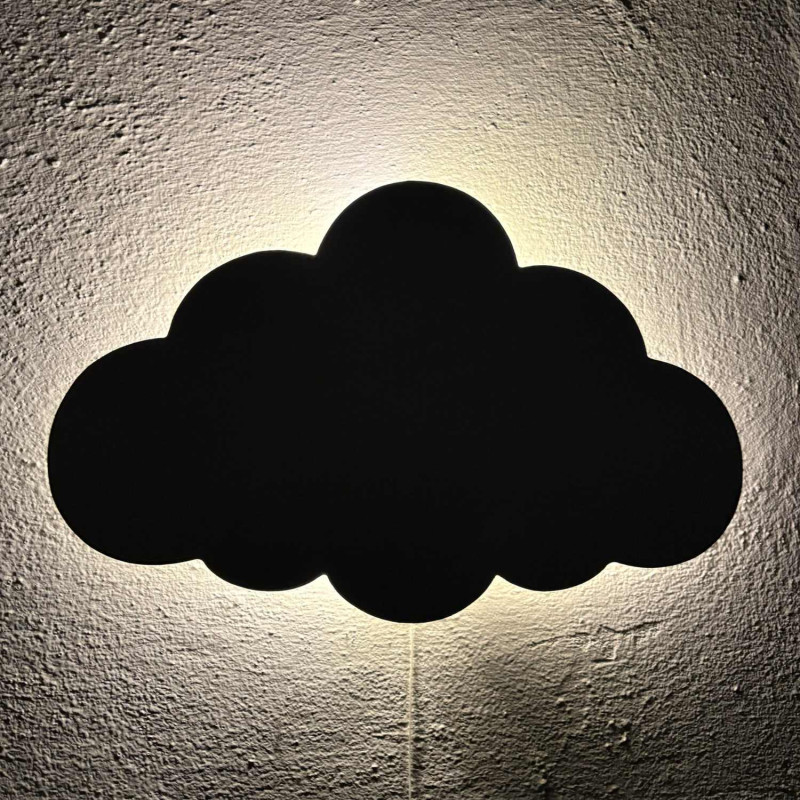 Children's LED lamp in the shape of a cloud creates pleasant night lighting and a peaceful atmosphere