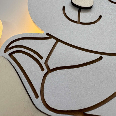 Decorative LED lamp Teddy Bear Pilot suitable for children's rooms, playrooms and bedrooms
