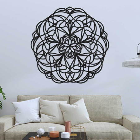 Elegant wooden mandala as a stylish wall decoration