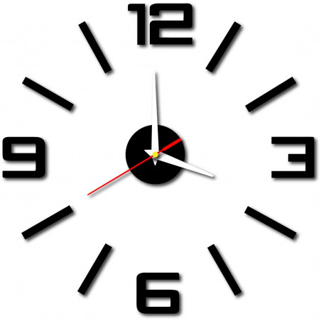 Modern wall clock made of plastic. Own production, X-momo Modern wall clock made of plastic. Own production, X-momo