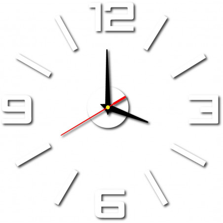Modern wall clock made of plastic. Own production, X-momo Modern wall clock made of plastic. Own production, X-momo