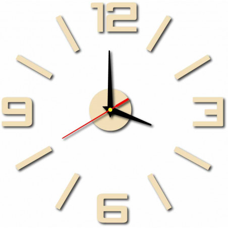 Modern wall clock made of plastic. Own production, X-momo Modern wall clock made of plastic. Own production, X-momo