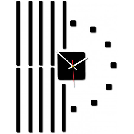 Modern wall clock made of plastic. Own production, X-momo Modern wall clock made of plastic. Own production, X-momo