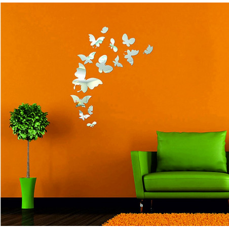 Decorative mirrors. Mirror stickers for the wall, as a picture or decoration, 3D acrylic sticker