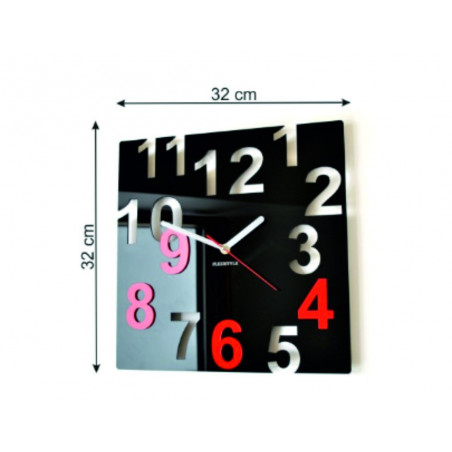 Spread the clock on X-momo wall. Desing wall clock made of PMMA Spread the clock on X-momo wall. Desing wall clock made of PMMA
