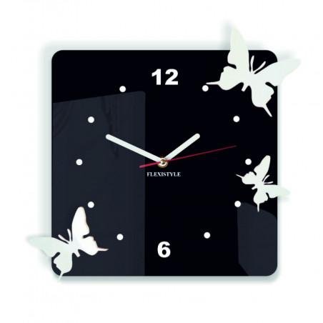 Modern wall clock made of plexiglass. Trendy wall clock as a gift. X-momo clock. PMMA