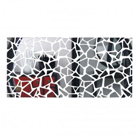 Modern decorative mirrors. Mirror and colored wall stickers, 3D stickers made of acrylic