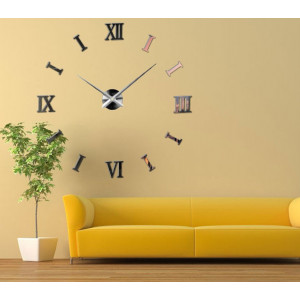 Adhesive wall clock, luxury clock on stent, plastic clock