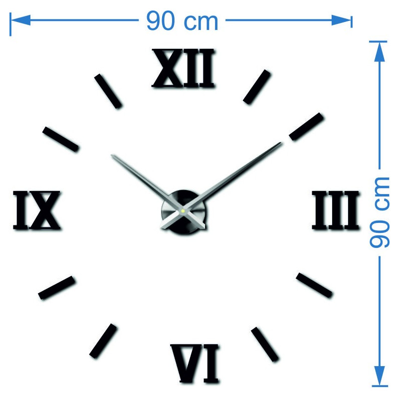 Adhesive wall clock, luxury wall clock, plastic clock