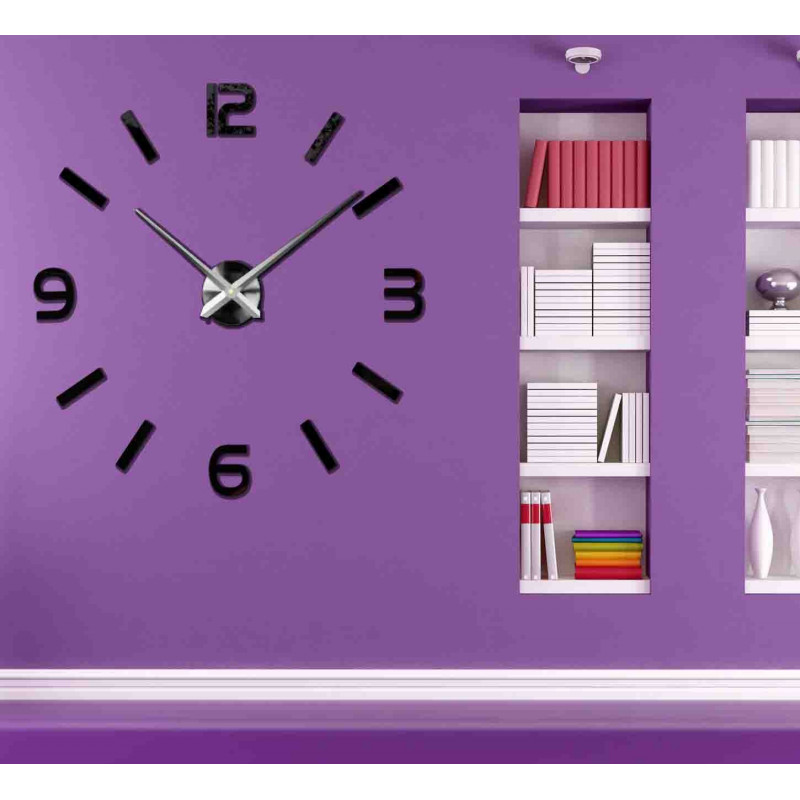 Adhesive wall clock, luxury clock on stent, plastic clock