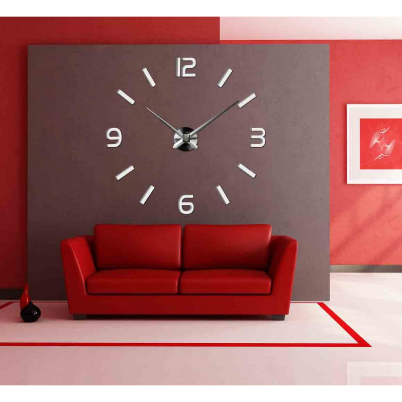 Adhesive wall clock, luxury clock on stent, plastic clock