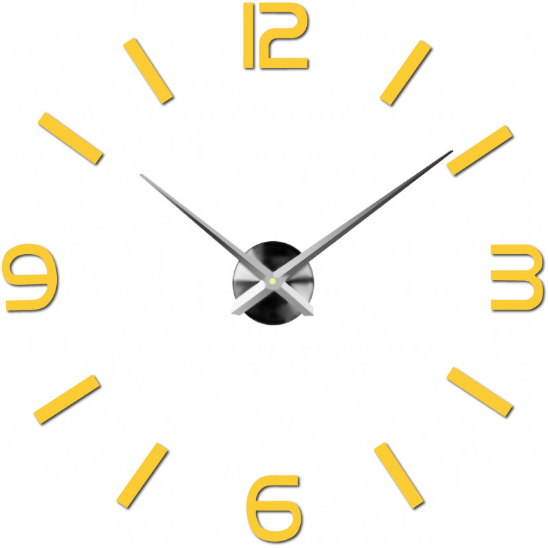 Adhesive wall clock, luxury clock on stent, plastic clock