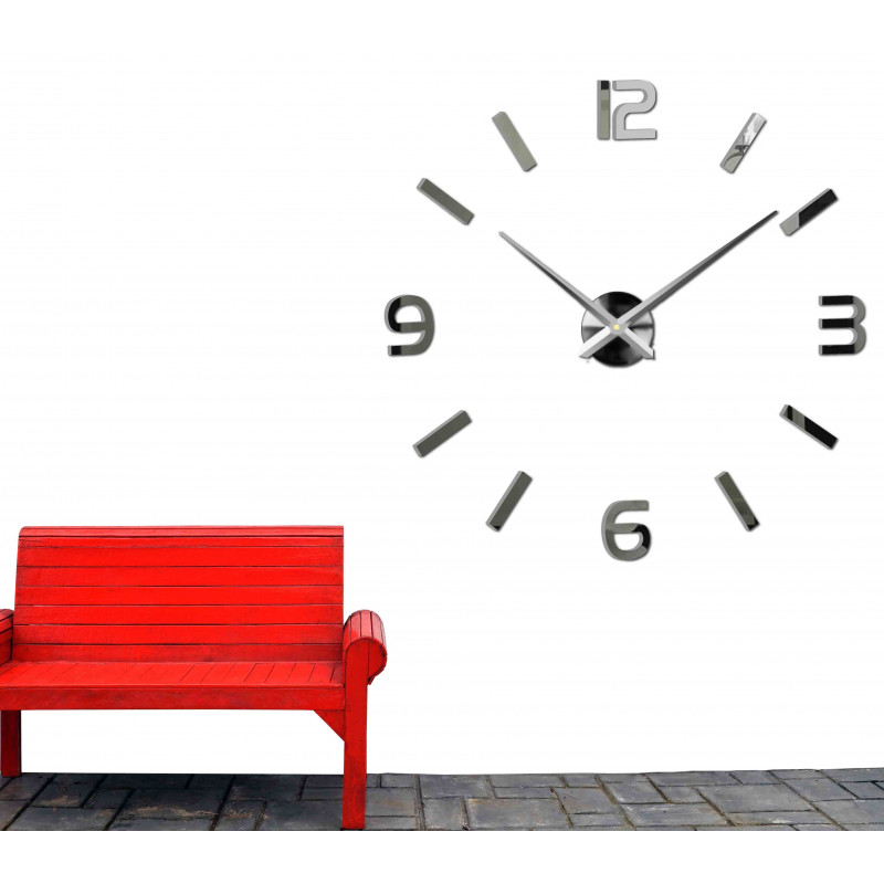 Adhesive wall clock, luxury clock on stent, plastic clock