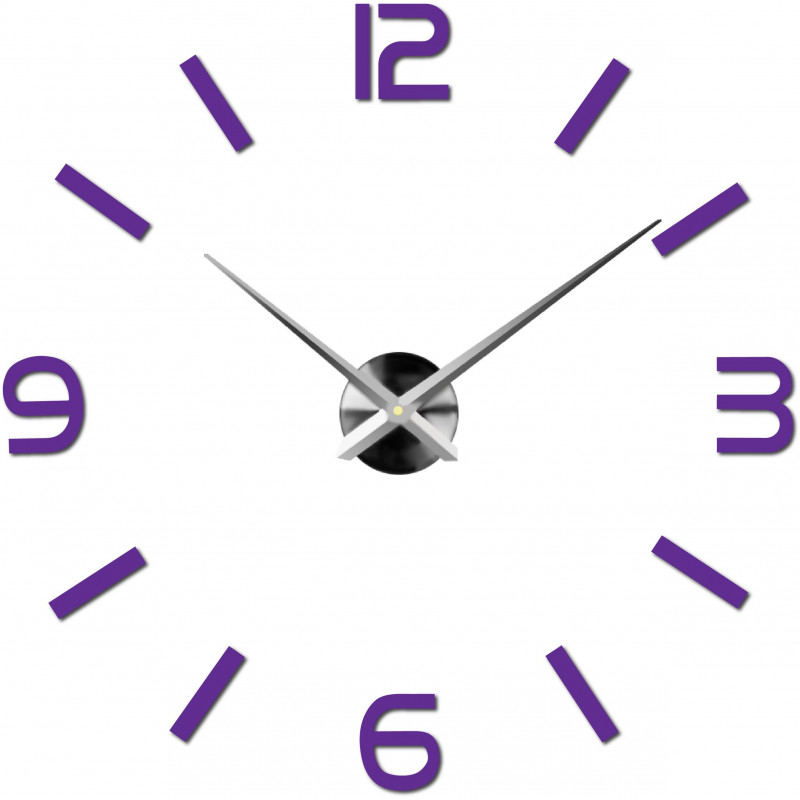 Adhesive wall clock, luxury clock on stent, plastic clock