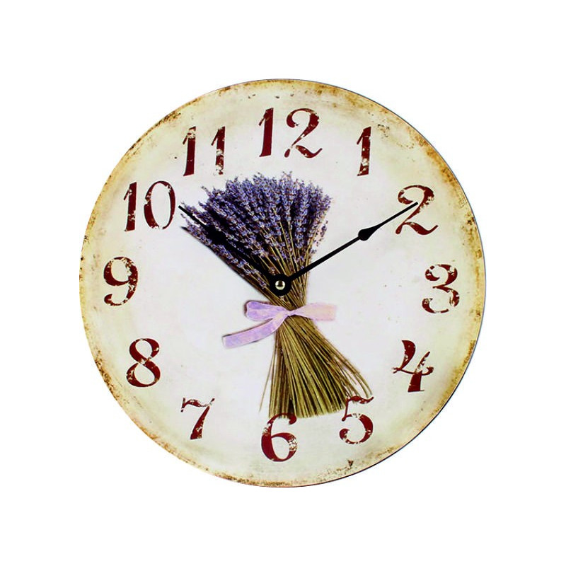 Wood clock lavender scented MDF . Fi 30 cm