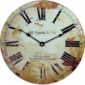 Stylish Clock made of wood retro Roman MDF . Fi 30 cm