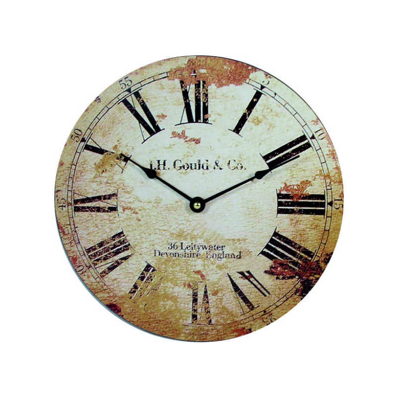 Stylish Clock made of wood retro Roman MDF . Fi 30 cm