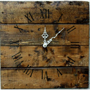 Wooden cottage clock. BABKA.